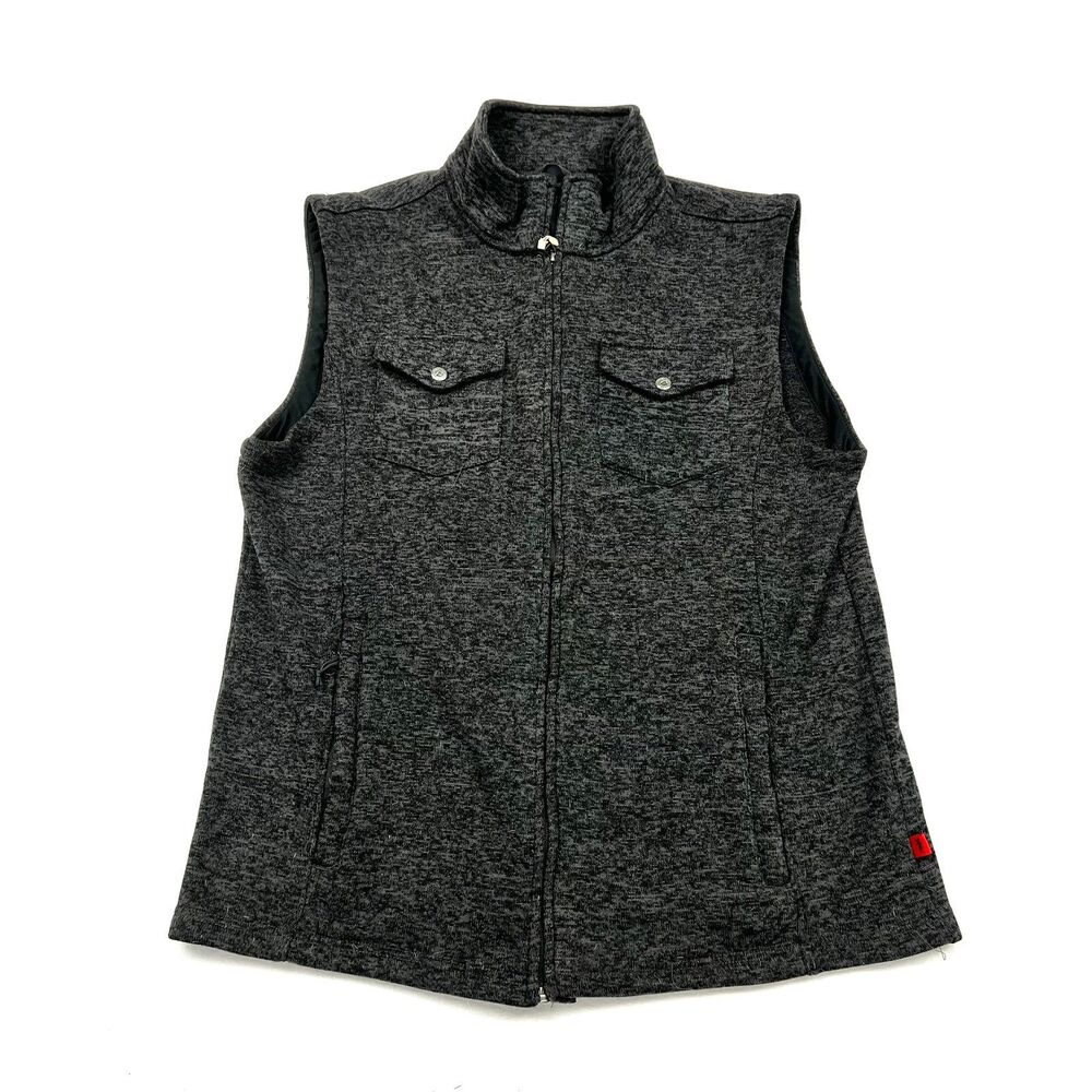 Mountain Khakis Old Faithful charcoal grey polyester vest mens size XL